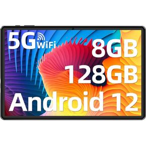 SGIN Tablet Android 12, 8GB RAM 128GB ROM Octa-Core Processor, 10.1 Inch Tablet with IPS HD 1280x800 Display, BT 5.0, Dual Band Wi-Fi, Dual Camera, Type-C, Supports TF Card 512GB