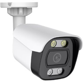 UltraHD 4K POE Outdoor Bullet Security Camera, 8MP Surveillance IP Network Camera with Human/Vehicle Detection, 88ft Color Night Vision, Two Way Talk, 2.8mm Lens Wide Angle, SD Card Slot