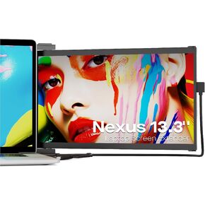 New Nexus 13.3" FHD 1080P Laptop Screen Extender, USB C/USB A/HDMI Plug and Play Laptop Monitor, IPS Ultra Slim Portable Monitor for 13"-14.5" Laptops, Compatible with Windows/macOS/Android/Switch