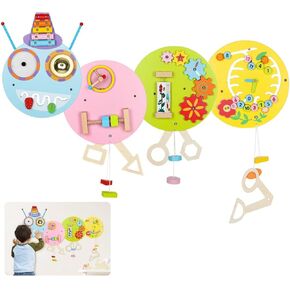 Busy Board caterpollar Caterpillar Activity Wall Panels, Children Kids Educational Wall Toy, Montessori Sensory Preschool Toy with 8 Basic Activities Games, Toddler Room Decor
