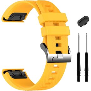 22mm Soft Silicone Straps for Garmin Fenix 7 Pro/7/6/6 Pro/5/5 Plus Watch Band,Compatible with Garmin Forerunner 965/955/945/Approach S70 47mm/S62/S60/quatix 7 Smartwatch