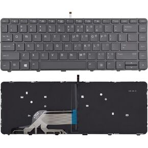 Replacement Backlit Keyboard Compatible with HP Probook 430 G3 430 G4 440 G3 440 G4 445 G3 640 G2 645 G2 640 G3 645 G3 HSTNN-Q98C (Backlit)