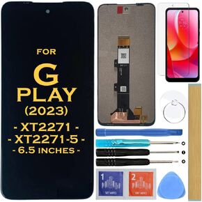 شاشة بديلة LCD تعمل باللمس محول الأرقام الجمعية لموتورولا موتو G Play 2023 XT2271 XT2271-5 6.5"