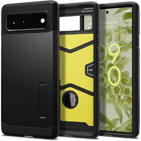 Spigen Tough Armor [Extreme Protection Tech] Designed for Google Pixel 6 Case (2021) - Black