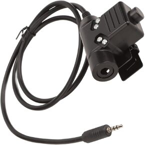 Yoidesu U94 PTT System Military Adapter, 3.5mm Plug Push to Talk Headset Adapter for 3.5mm Sound Interface Cell Phone