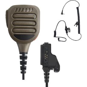 IP65 Waterproof Tan Dark Coffee Color Shoulder Mic Speaker Microphone and Earpiece Compatible with XTS 2500 5000 5000r 3000 XTS1500 XTS2500 XTS3000 XTS3500 XTS5000 XTS5000r JT1000 HT1000