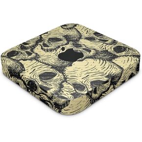 Carbon Fiber Skin Compatible with Apple Mac Mini M2 Pro (2023) - Inked Skulls - Premium 3M Vinyl Protective Wrap Decal Cover - Easy to Apply | Crafted in The USA by MightySkins