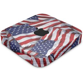 Carbon Fiber Skin Compatible with Apple Mac Mini M2 Pro (2023) - Patriot - Premium 3M Vinyl Protective Wrap Decal Cover - Easy to Apply | Crafted in The USA by MightySkins