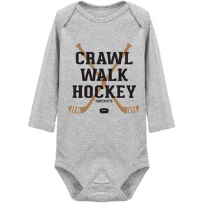 Crawl Walk Hockey Baby Climbing Short Sleeve Bodysuit Cotton Long Sleeve Jumpsuit 0-24 Months