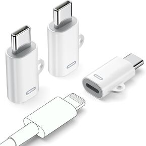 iPhone 15 Pro Max Charging Adapter, 3 Pack [MFi Certified] Lightning Female to USB C Male Adapter Connector for iPhone 15/15 Plus/15 Pro/15 Pro Max/iPad Pro/Air/Mini, Support Fast Charging & Data Sync