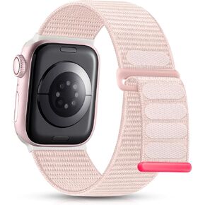 Nylon Sport Loop Bands Compatible for Apple Watch Band 40mm 41mm 38mm 42mm 44mm 45mm 49mm Women Men, Breathable Braided Wristband Soft Stretchy Strap for iWatch Bands Series 9 8 7 6 5 4 3 SE Ultra 2 1