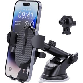 Car Phone Holders for Your Car Phone Holder Mount Windshield Universal Car Mount Phone Stand Car Accessories Cell Phone Car with Cup Base&Telescopic Arm for iPhone 15 14 13 Pro Max,SamsungGalaxy
