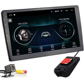 10 Inch Car Multimedia Player 2 din Android Car Stereo Radio Bluetooth WiFi GPS Audio Mirrorlink MP5 Player with Rear Camera and DVR