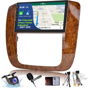 2G+32G Inefala for Chevrolet Chevy Tahoe Suburban 2007-2012 Android 13 Stereo Kit with Wireless Carplay&Android Auto, 9 Inch Touchscreen Radio with GPS WiFi EQ 28UI USB Mic Backup Camera