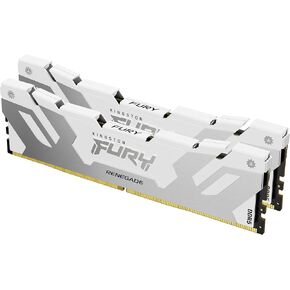 Kingston FURY Renegade White 32GB (2x16GB) 7200MT/s CL38 DDR5 DIMM | Overclocking | Intel XMP 3.0 | Kit of 2 | KF572C38RWK2-32
