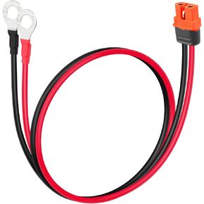 GINTOOYUN XT60I-F to O-Terminal Power Cable 12AWG with Signal Pin XT60I-F Female Plug to O-Terminal Power Cable for Balance Chargers,Drones,Lithium Batteries etc(2FT)