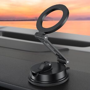 for MagSafe Car Mount Never Falling Dual-Fixing[Suction Cup+Adhesive], Foldable 360° Rotation Dashboard Windshield Magnetic Phone Holder for Car, Car Phone Holder for iPhone 15/14/13/12