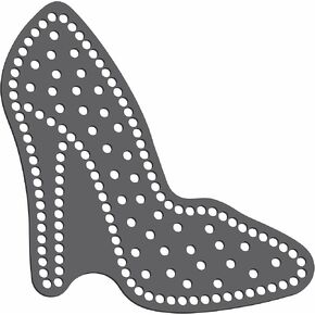 Rhinestone Genie HIGH Heel-Dotted 5" Magnetic Rhinestone Template, Black