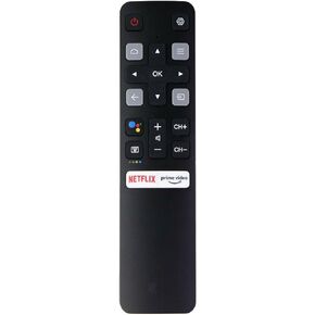 New RC802V Replacement Remote Compatible with TCL Android TV with Prime Video, Netflix Hotkeys Without Voice Function