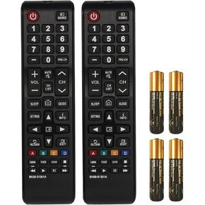 2 Packs BN59-01301A Remote Control for Samsung UA43NU7090 UN55NU7100 UN58NU7100 Smart 4K Ultra HDTV LED LCD 3D TVs, for BN59-01199F BN59-01289A Remote Controller Replacement with Batteries