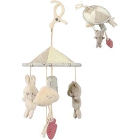 Stroller Toys Crib Mobile Baby Sensory Toys Car Seat Toys Hanging 0-6 Months Baby Toys Newborn Toys Cradle Toys Soft Sound Wind Chimes Adjustable Clips Cute Animals