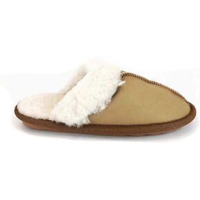 surell Womens Genuine Shearling Scuffs Slip On