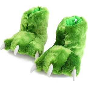 Funny Bear Paw Slippers Adult Monster Dino slippers for toddler Boys dinosaur slippers
