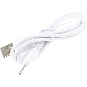 DC 2.0mm Jack Charger Port 100CM USB Charge Replacement Power Cable Compatible with Beats Solo HD505 Headphones NOT for Dr. Dre Powerbeats3 (White)