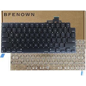 لوحة مفاتيح أمريكية بديلة لجهاز Macbook Air M2 M3 Retina 13.6 بوصة A2681 A3113 2022-2024 سنة كمبيوتر محمول، M2 M3 15 بوصة A2941 A3114 2023-2024 سنة (أسود)