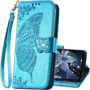 for Moto G Stylus 5G 2024 Case Wallet,Women Flip Folio Cover with Card Holders Butterfly Embossed PU Leather Stand Wrist Strap Phone Case for Motorola Moto G Stylus 5G 2024 (Black)