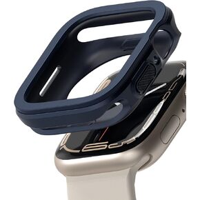 Ringke Air Sports [Tailored Cutouts] Compatible with Apple Watch Series 9, 8, 7 (45mm), SE (44mm) Case, Soft Flexible Lightweight Slim TPU Cover for Women, Men - Black