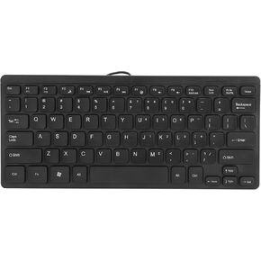 eboxer-1 USB Wired Mini Slim Keyboard Keyboard, Small Compact Simple Waterproof Business Keyboard for Laptop and Desktop Computer, Plug and Play (with1.1m / 3.6ft Cable)