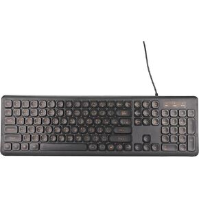 Chinese Keyboard, 108 Keys USB Wired Comfortable Hand Feel Low Noise Bilingual Chinese English Keyboard for Home and Office