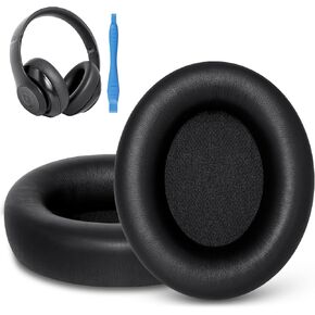 Ear Pads Ear Cushions Replacement for Beats Studio 2/Studio 3 Wired & Wireless Headphones, Earpads with Soft Protein Leather Noise Isolation Memory Foam Added Thickness (Black)