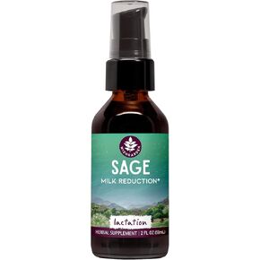 WishGarden Herbs Sage Milk Reduction - Natural Herbal Lactation Supplement for Breastfeeding Weaning, Supports a Mother's Slower Production of Breast Milk, Stop Breastfeeding and Baby Led Weaning, 2oz