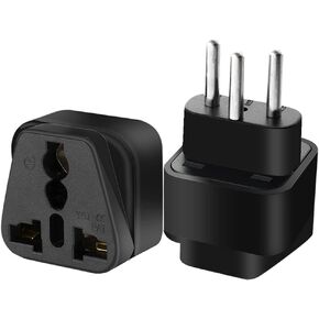 (2pack) Switzerland Standard 3 pin Plug to a Variety of National Socket Travel Conversion Plugs,Switzerland Travel Plug Adapter (White)