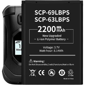 Upgraded 2200mAh SCP-69LBPS SCP-63LBPS Replacement Battery Compatible with Kyocera DuraXV LTE E4610 E4520 E4510 E4710 E4281