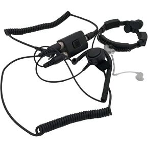 Fumei العسكرية الحلق هيئة التصنيع العسكري السرية الصوتية أنبوب سماعة الرأس التكتيكية مكتب التحقيقات الفدرالي نمط سماعة مع الإصبع PTT متوافق مع Baofeng كينوود TYT HYT 2 دبوس K جاك اتجاهين الراديو in Kuwait