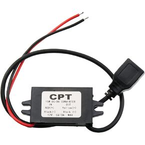 DC Converter Buck Module 12V to USB 5V 3A DC-DC Converter Step Down Adapter Car Power Converter Micro Mini USB Step Down Voltage Power Supply Output Adapter
