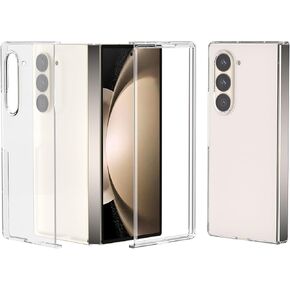 for Samsung Galaxy Z Fold 6 Case Clear, Slim Fit Lightweight Crystal Clear Bumper Cover Hard PC Transparent Skin Cover Shockproof Non-Slip Anti-Scratch Heavy Duty Protection (Clear)