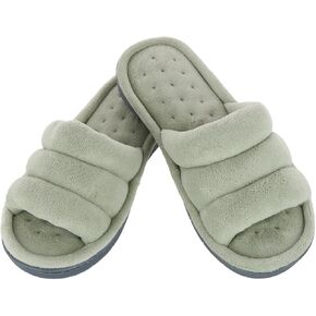 isotoner womens Isotoner Womens Recycled Mircoterry Aster Slide Slippers