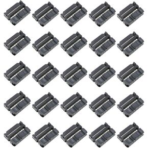 E-outstanding FC-16P IDC Socket Connector 25PCS 2x8 Pin 16Pin 2.54mm Pitch Dual Rows Female Header Rectangular Connector Adapter for AWG Flat Cable