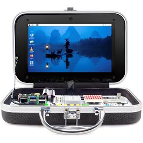 ELECROW for Raspberry Pi 5 8GB Kit, with Pi 5 8GB Single Board Computer, Crowpi Pi 5 Case Kit with 9inch Display, Compatible with Raspberry Pi 5 Learning Programming Kit with Sensors (8GB RAM)