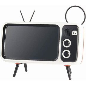 TV Speaker Phone Holder Style Mobile Phone Holder with Speaker Suitable for Smartphones Under 6.5 inches for Men Mens Husband Tester (Front Black and Back Gray)