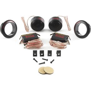BOSS TW15B 250W 1 Inch Micro Dome Car Audio Tweeters Black + External Crossovers