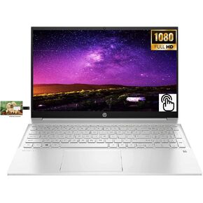 HP Pavilion 15.6 inch FHD Touchscreen IPS Micro-Edge Display Business Laptop, AMD Ryzen 7 5700U 8-Core,Windows 10 Pro, 32GB RAM 2TB SSD,Backlit Keyboard, Webcam, WiFi, 32GB Durlyfish USB Card, Silver