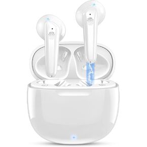 Drsaec Wireless Earbuds, Bluetooth Headphones 5.3 4 ENC Mics Bluetooth Noise Cancelling Earbud, Wireless Earphones in Ear Deep Bass IP7 Waterproof Ear Buds for iOS Android USB-C