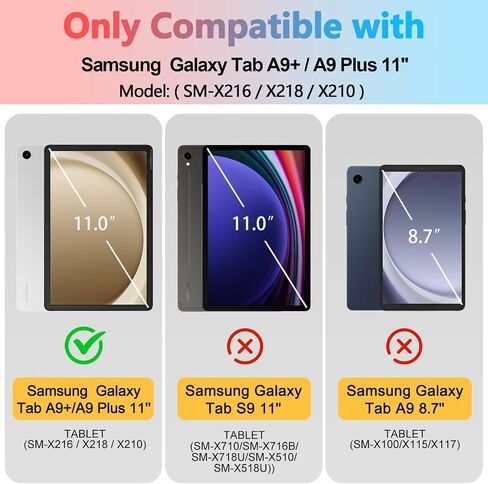 for Samsung Galaxy Tab A9 Plus Case 11 inch(SM-X210/X216/X218), Girls Women Cute Pretty Folio Cover with Pencil Holder, Auto Week/Sleep Design for Samsung A9+ Plus Tablet Cases, Floral in Saudi Arabia