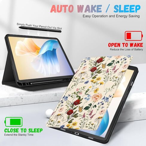 for Samsung Galaxy Tab A9 Plus Case 11 inch(SM-X210/X216/X218), Girls Women Cute Pretty Folio Cover with Pencil Holder, Auto Week/Sleep Design for Samsung A9+ Plus Tablet Cases, Floral in Saudi Arabia