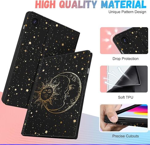 حافظة لهاتف Samsung Galaxy Tab A9 Plus مقاس 11 بوصة (SM-X210/X216/X218)، غطاء فوليو جميل للفتيات والنساء مع حامل أقلام، تصميم تلقائي للأسبوع/النوم لجرابات الكمبيوتر اللوحي Samsung A9+ Plus، زهور in Kuwait